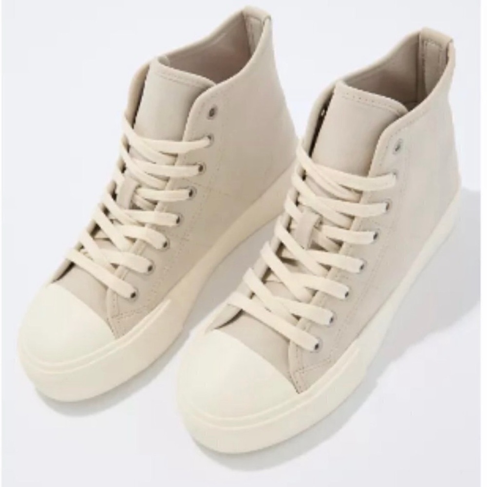 Cream High-Top Sneakers
